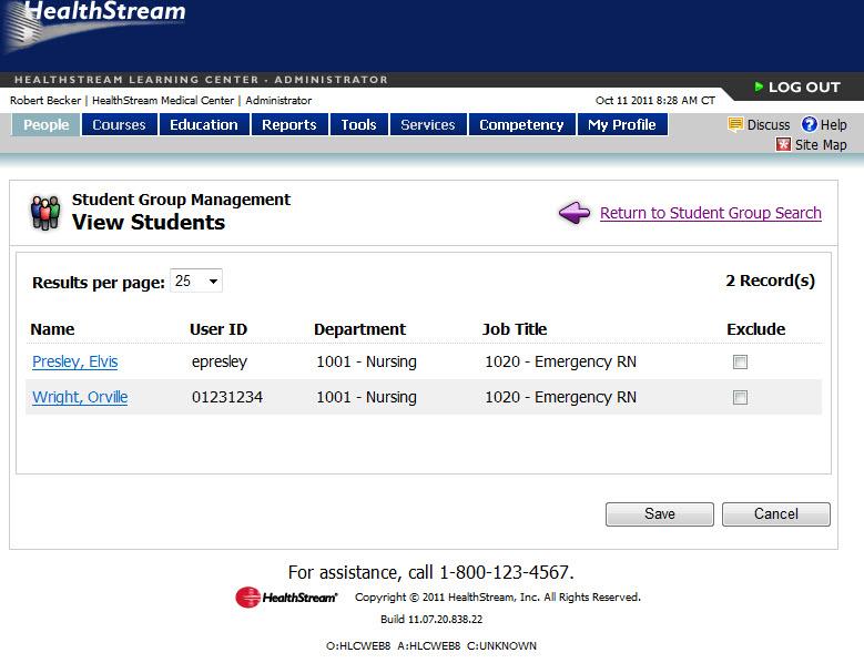 Student Groups Excluding Students from a Profile Student Group To exclude students from a profile student group 1. Search for the profile student group from which you want to exclude students.