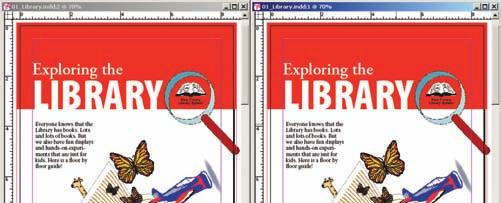 ADOBE INDESIGN CS3 55 Classroom in a Book 2 Using the Selection tool ( ), select the dinosaur image on the pasteboard and press Delete.
