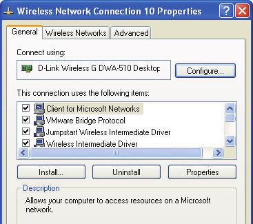 Right-click the icon of DWA-510 Wireless Network Connection.