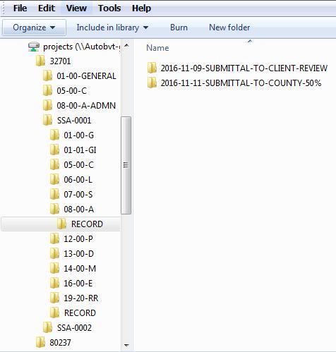 LIVE / RECORD folders (Working Archive) RECORD=STORAGE E-RECORD of Milestones Backups Read Only +ZIP dated folders Requires