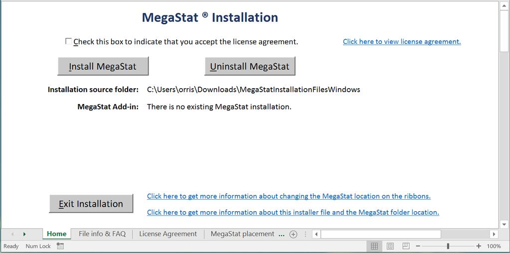 3. Extract the files from MegaStatInstallationFilesWindows.zip. Right-click MegaStatInstallationFilesWindows.zip and click Extract All.