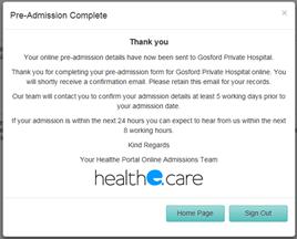 GOS Patient Online Pre-Admissions Portal