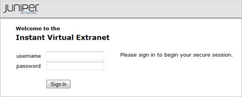 Juniper Sign-In Page After Customization External Release