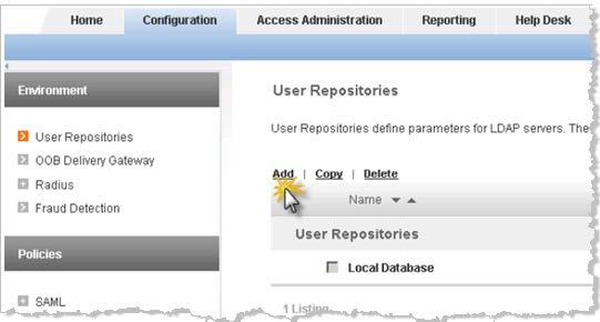 3.2 Create User Repository The User Repositories function of the 4TRESS Management Console defines parameters for using LDAP servers as the source of user data for the appliance system.