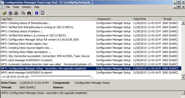 Verify the same in SCCM Console and Site Properties CAS, Primary