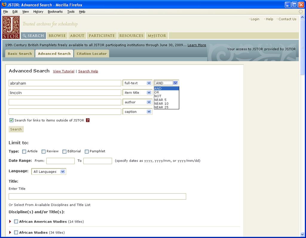 Search: Advanced Advanced search: Enter multiple terms Select to search in fulltext, item title, author, caption, or