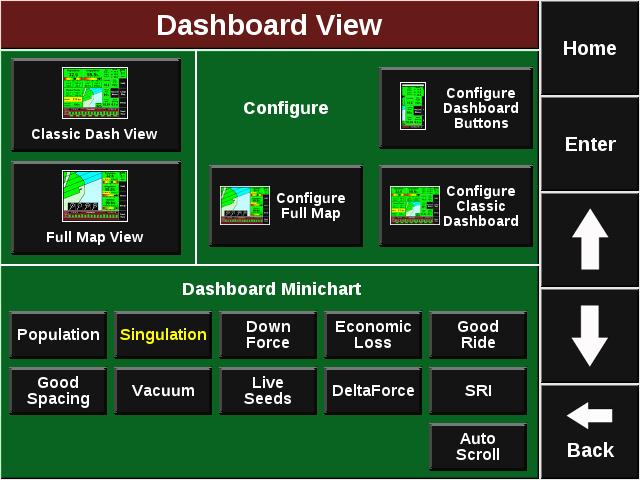 2017 Dashboard View Configura on Op ons Configure Dashboard Bu ons Change the number of smaller bu ons on the right hand side of the screen as well as what bu ons are shown.
