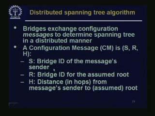 any option. You have to write a distributed algorithm. A node or a bridge in this particular case can do the computation only based on what it knows locally. It does not have the global picture.