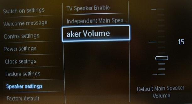 [On]: The volume +/- on the Guest remote control will affect both the TV Main speaker and the headphone volume.