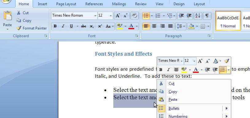 Font and size Change Font Typeface and Size Click the arrow next to the font name and choose a font and size.