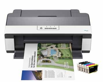 EPSON Stylus Office T1100 Printer Fast A3+ office printer Versatile Print everything from laser-like text to full colour business presentations Easy to use Laser-like print speeds, Prints dry