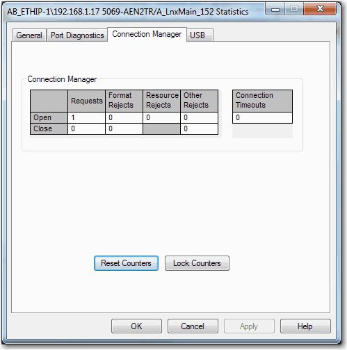 Module Diagnostics Chapter 6 Connection Manager Tab See Table 7 for a description of the Connection Manager properties.