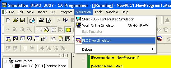 7. The simulator can easily have PLC error occur and you will be able to confirm the operation of an error monitoring program on the computer. 6.