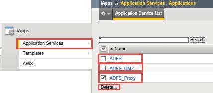 Services Delete The Existing ADFS Proxy Application
