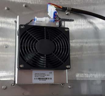 termination. A heat exchanger is installed inside the door.