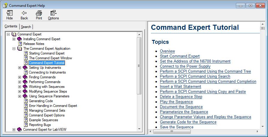 Command Expert Tutorial Command Expert in the LabVIEW Environment The Command Expert LabVIEW Add-On lets you use Command Expert within LabVIEW to create and run instrument command sequences.