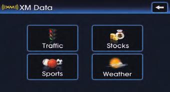 PART 4 XM DATA XM Data mode The XM Data Service is a paid membership satellite radio service which provides users with traffic, stock, sports, and weather information.