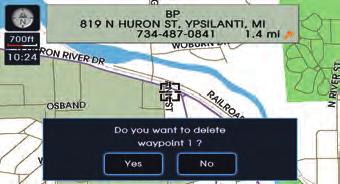 Press the Edit waypoint button. Deleting waypoints 4. Press the Yes button. 1. Press the ROUTE key. 2.