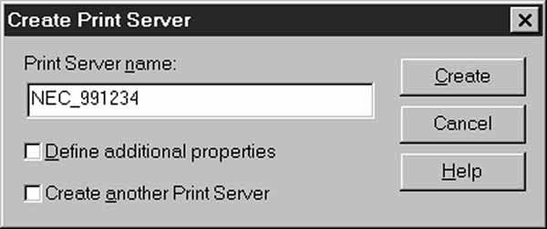 From the New Object dialog box, select Printer Server, then click OK to open the Create Print Server dialog box. 9.