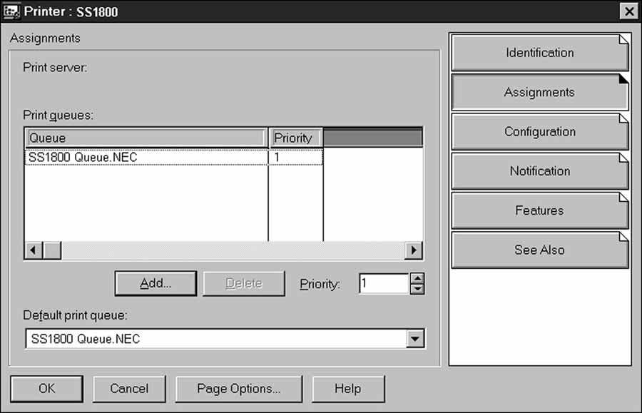 19. Select the new print queue object. 20. Click OK to assign the queue to the printer object. 27. From the Printer window, click OK to return to the Administrator main window. 28.