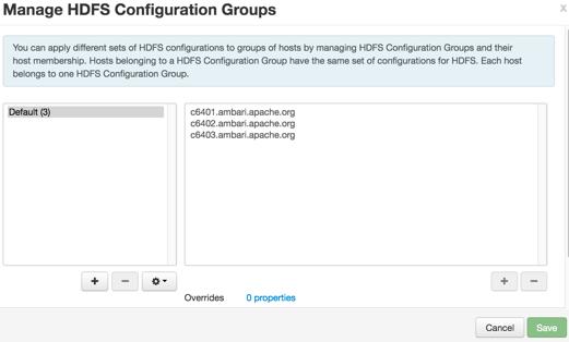 To create a new configuration group: Steps 1. In Manage Config Groups, click Create New Configuration Group. 2. Name and describe the group; then choose OK.