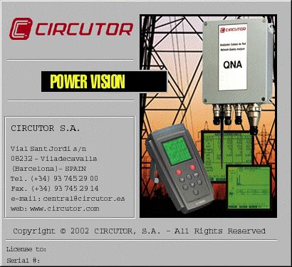ELECTRICAL NETWORK ANALYSIS SOFTWARE Power Vision 1.5 (Cod.