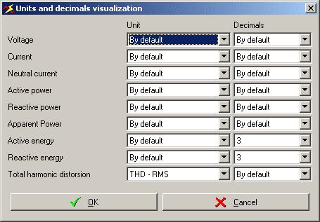 6.- UNITS AND DECIMALS MANAGEMENT Power Vision allows you to configure what kind of units you want to see the variables saved in files and the decimals you want to see (It s not the same that the