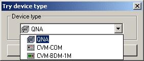 Try device dialog 3.2.3.1.- Add a new QNA When Add in QNA module is selected it will appear the new analyzer configuration dialog box.
