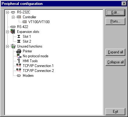 Connecting the terminal to the Host system Communication setup The settings for the communication between the terminal and the Host system are done under Peripherals in the Setup menu.