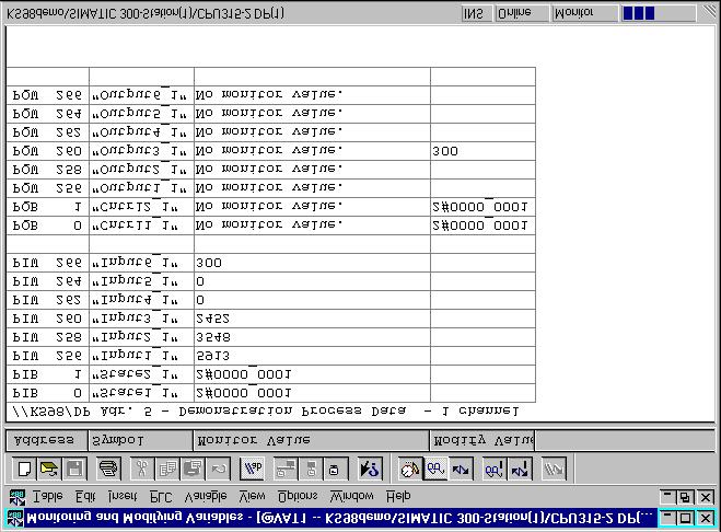 Interface description Profibus dp Process data VAT 1: The process data of a DPREAD and a DPWRITE function block are shown (Fix-Point).