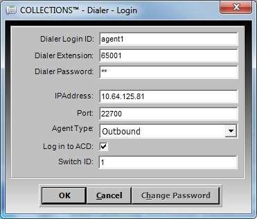 The login screen below is displayed. Enter the following values for the specified fields, and retain the default values for the remaining fields.