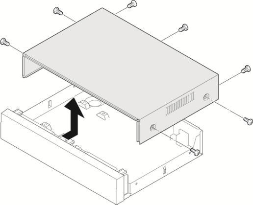 2. Preparation 2-1. DVD-RW Installation 1. Remove the screws and the top cover as specified below. 2. Install the DVD-RW mounting bracket to the DVD-RW by using the mounting bracket screws as specified below.
