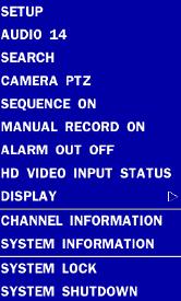 from the submenu or press the setup button on the front panel or the remote control. Figure 3.1.