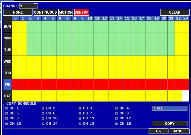 3-4. Setup Device Mode Figure 3.3.2. Schedule Recording Setup Screen In the SETUP menu, select the DEVICE tab.