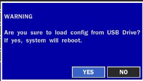 LOAD DEFAULT Press the button to reset the system to the default settings.