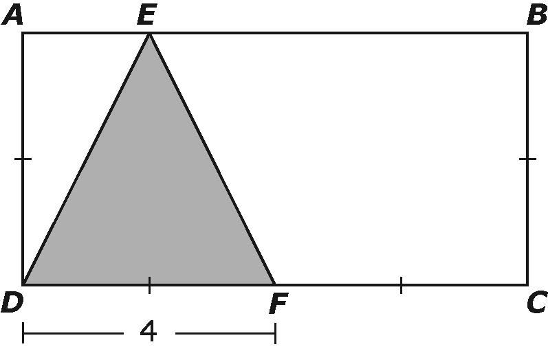 EXMPLE ITEMS Geometry, Sem 8 In rectangle,, F, F, and are congruent.