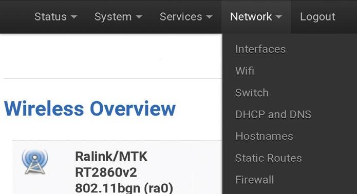 7. t the top menu bar select Network dropdown menu (Fig.9)
