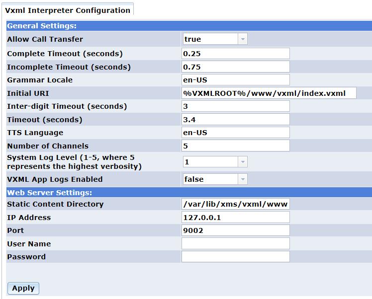 Dialogic PowerMedia XMS Quick Start Guide VXML Scripting and Demos Two VXML demos are available to verify VXML.