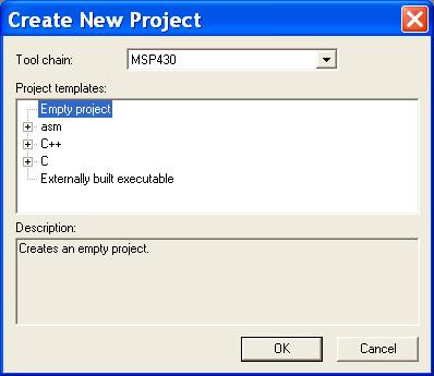 For this tutorial, select the project template Empty project, which simply creates an empty project that uses default project settings. Figure 2. Create New Project dialog box.