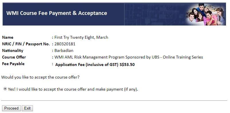 3. Complete Program Acceptance & Fee(s) Payment 3.1.