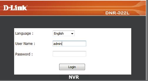 Section 5 - Configuration Web UI Login This section will show you how to configure your new D-Link NVR using the Web-based Configuration Utility.