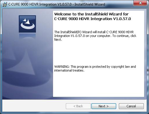 Installing the HDVR Integration Interface The Setup program then checks the system to see if it meets minimum