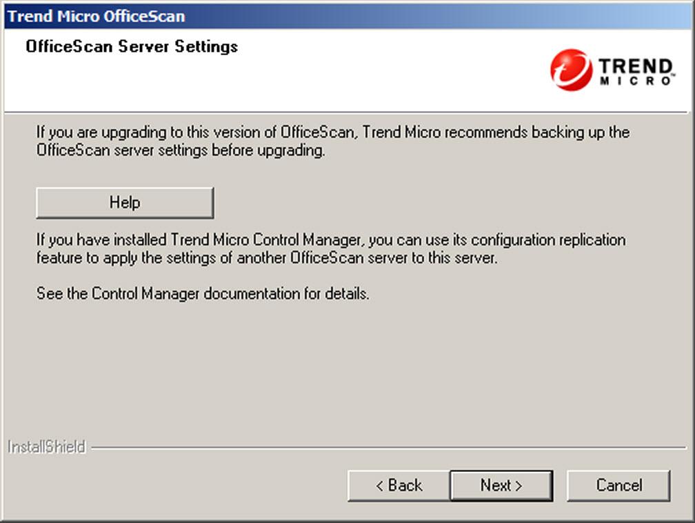 Installing and Upgrading OfficeScan OfficeScan Server Settings FIGURE 2-3.