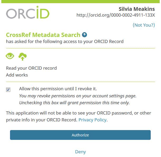 Claim papers from CrossRef Go to ORCID and log in Go to My ORCID record, click on Add works and select Search &