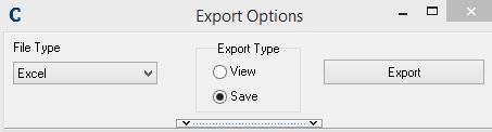 1 or later you will be prompted to select the type of export to do. Select Excel. Choose View then click Export to initiate the export.