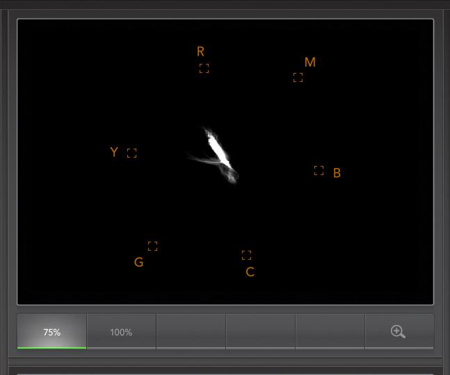 22 Blackmagic UltraScope 3. Vectorscope Display The Vectorscope Display uses a vector view to show the colors in a video signal.