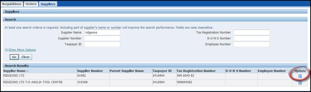 click Yes as you may have to save your work. The tax page of the order will display with the relevant item lines.
