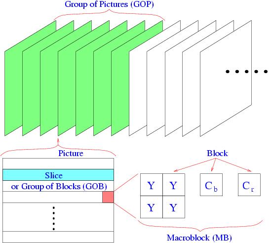 3.10 Digital Video Coding (DVC) Structure Video Block Data Structure Typical MC/DPCM/DCT video coding architectures use the 4:2:0 (YCbCr) format as block data structure The architecture consists of