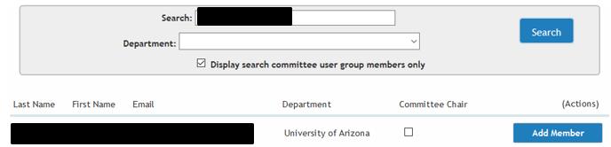 6. ASSIGNING SEARCH COMMITTEE MEMBERS All search committee members with a UA NetID should be included in this area. These individuals will receive a system notification once the position is posted.