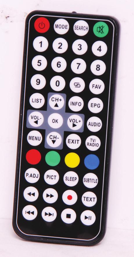8. DESCRIPTION OF REMOTE CONTROL BUTTONS Some functions here listed are described in Section 4 2 3 4 1. STANDBY power: On / Off button 2. MODE: Press to switch between DTV/AV 1 3.